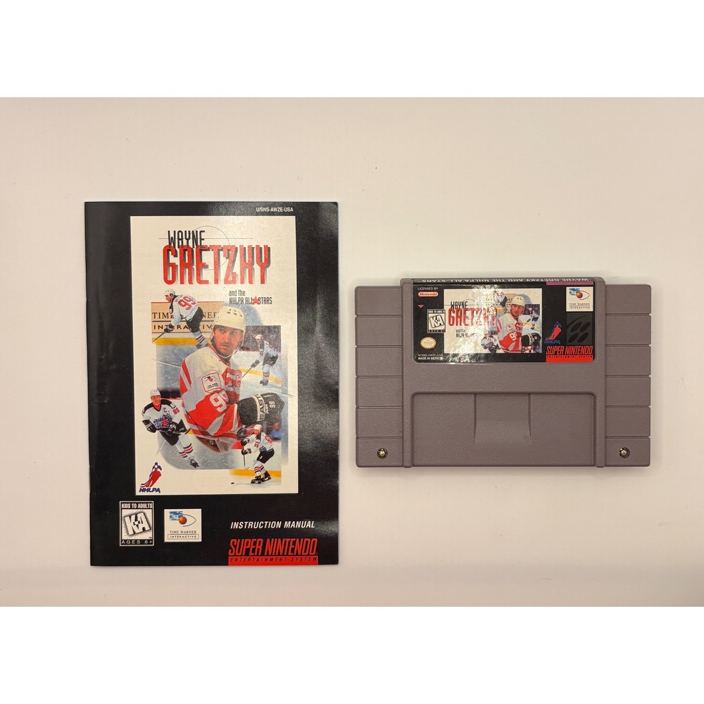 Wayne Gretzky and the NHLPA All-Stars SNES Super Nintendo Game with Manual
